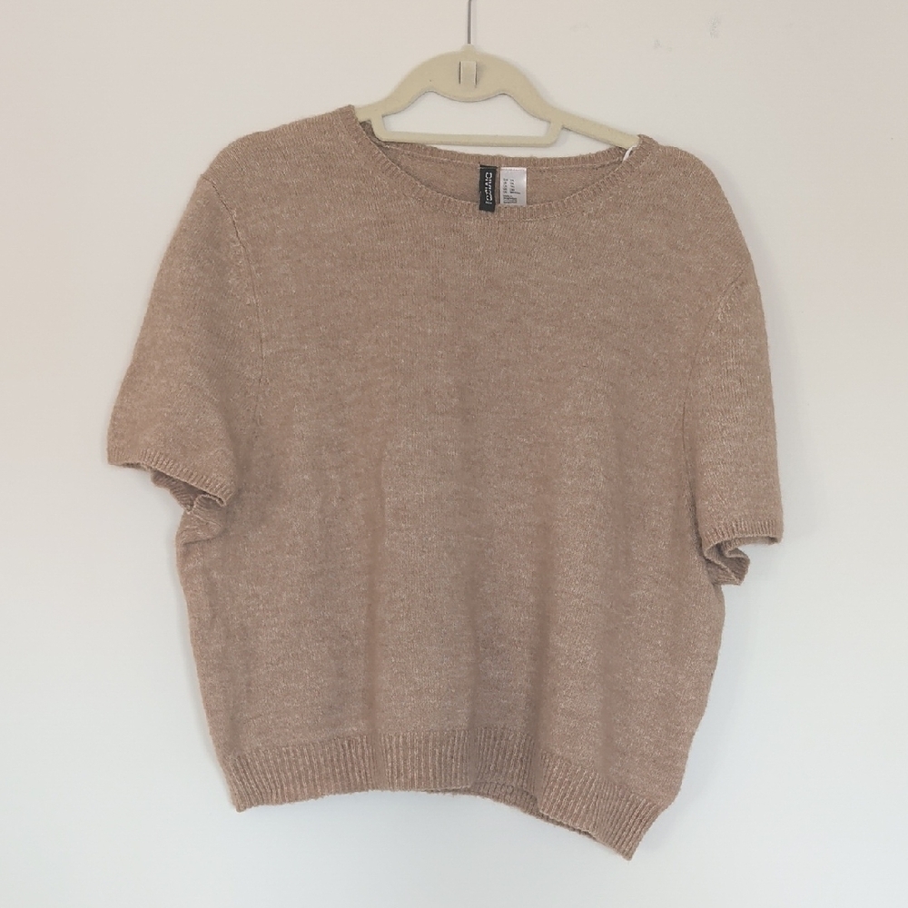 Women's Tan T-shirt Sweater